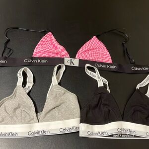 Lot of Calvin Klein bra s/m bralettes